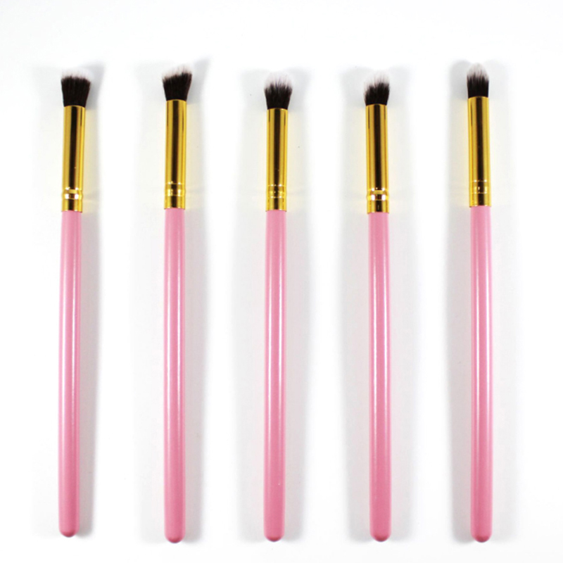 5 Πινέλα Μακιγιάζ Ματιών Ροζ/Χρυσό