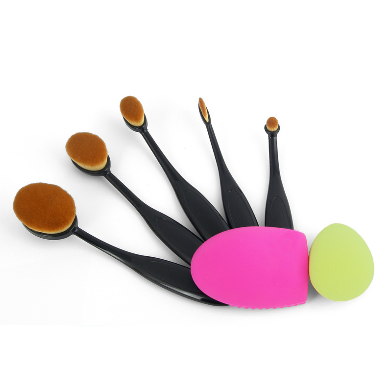 7 Οβάλ Επαγγελματικά Πινέλα Μακιγιάζ Beautyware
