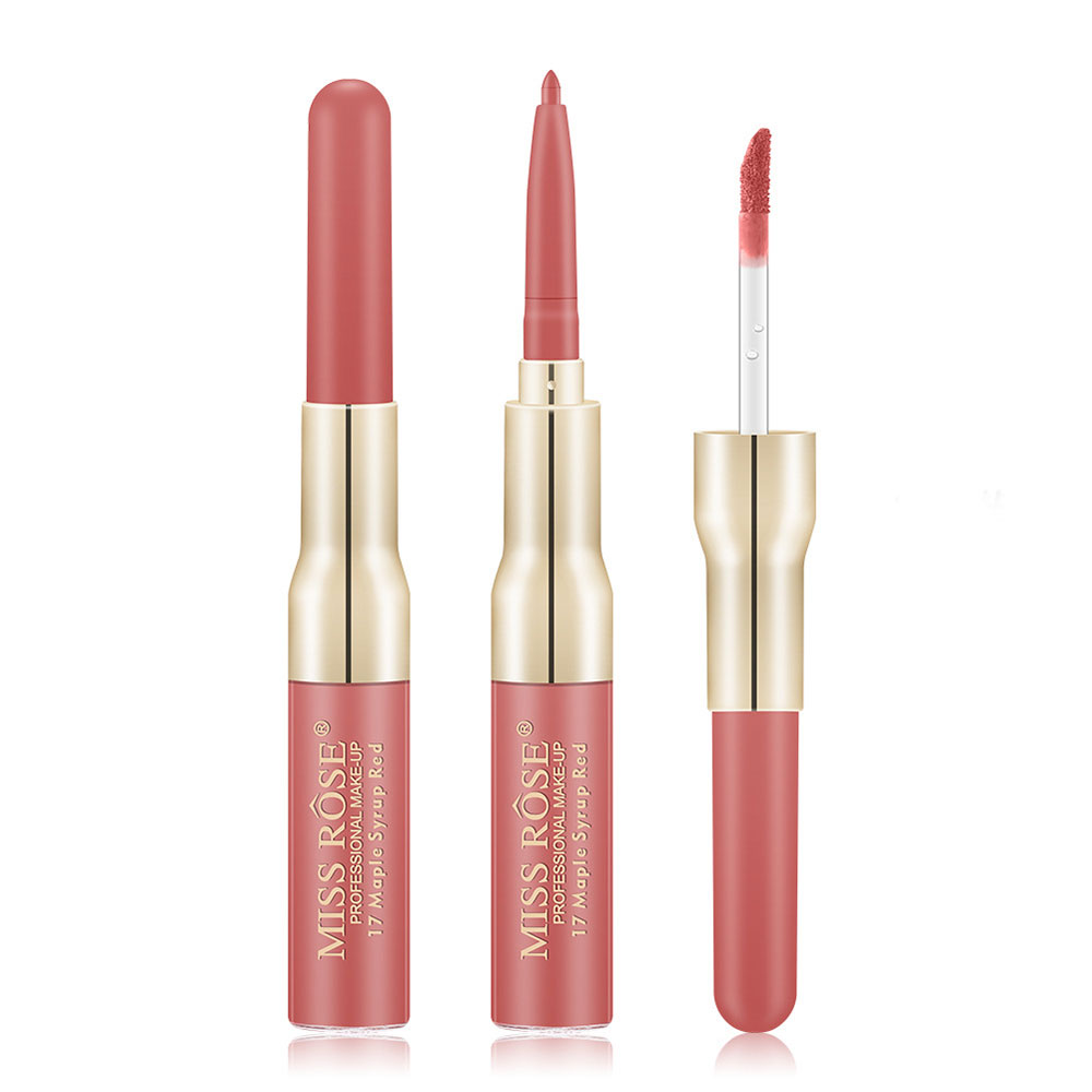 MISS ROSE Διπλή Συσκευασία Gloss και Lip Liner 7ml + 0.5gr #17