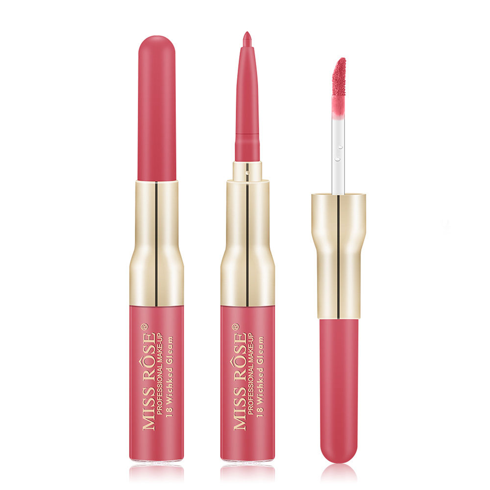 MISS ROSE Διπλή Συσκευασία Gloss και Lip Liner 7ml + 0.5gr #18