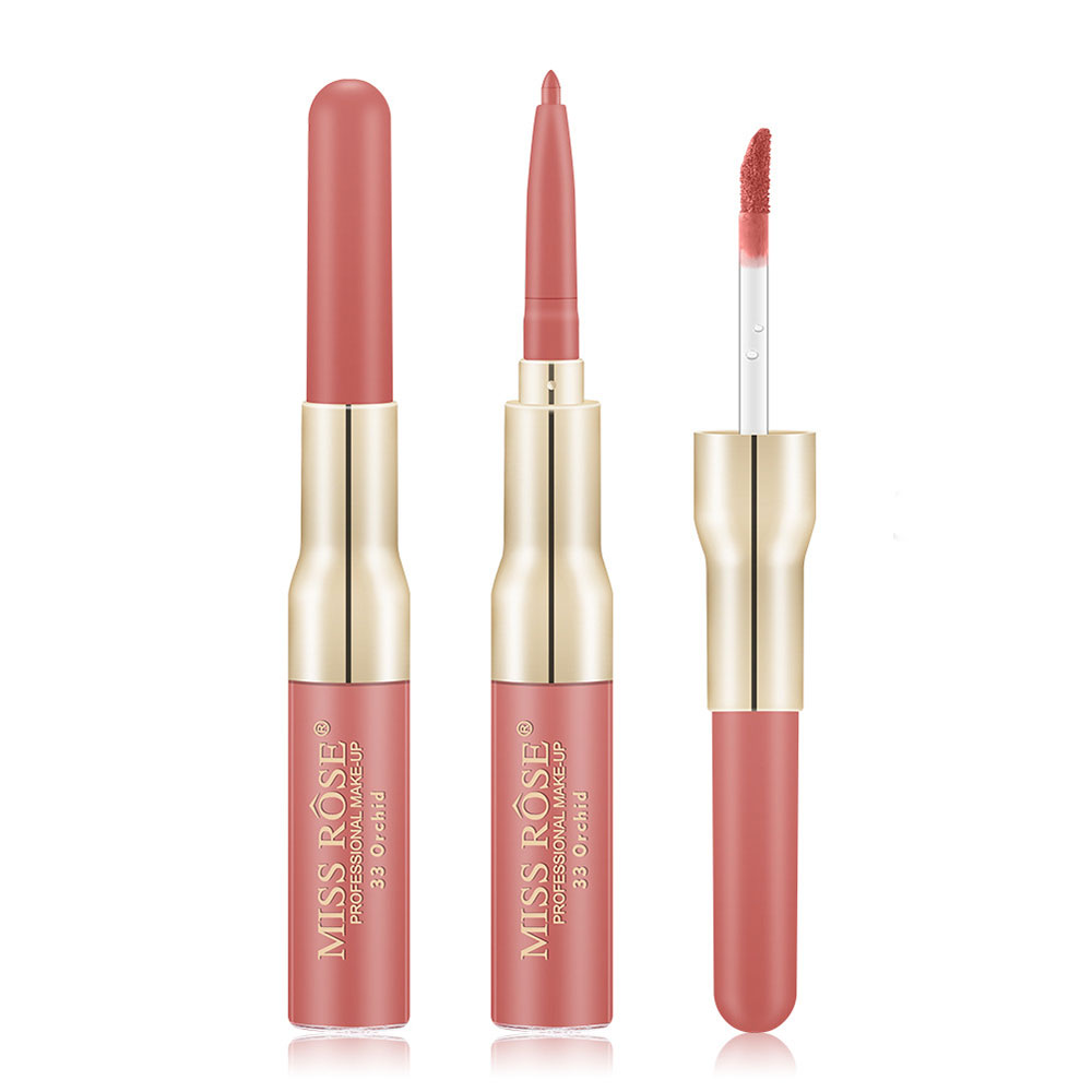 MISS ROSE Διπλή Συσκευασία Gloss και Lip Liner 7ml + 0.5gr #33