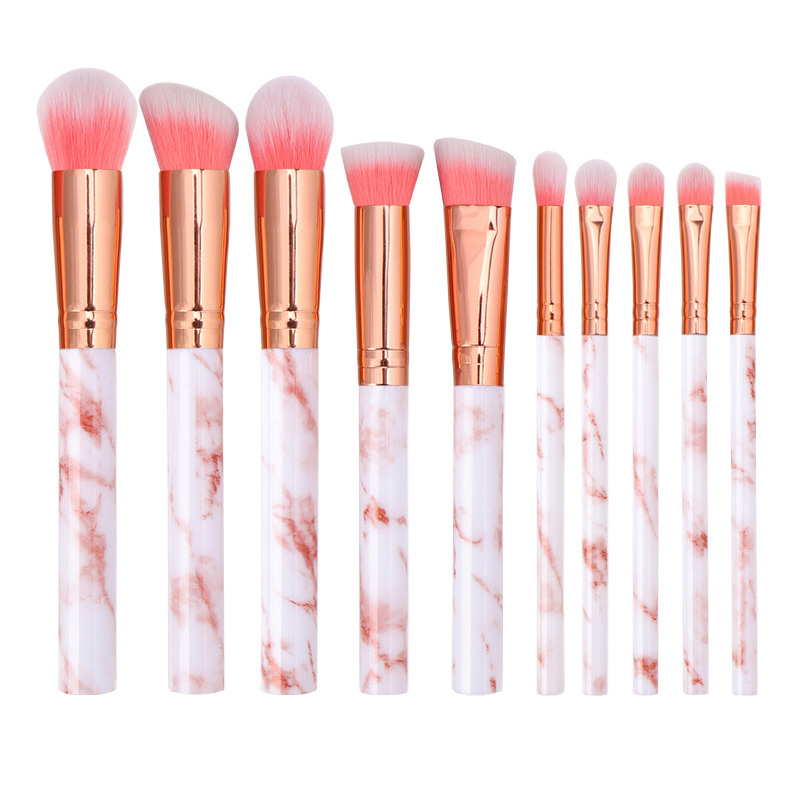 10 Πινέλα Μακιγιάζ με Εφέ Μάρμαρου Beautyware Εφέ Μάρμαρο Σάπιο μήλο