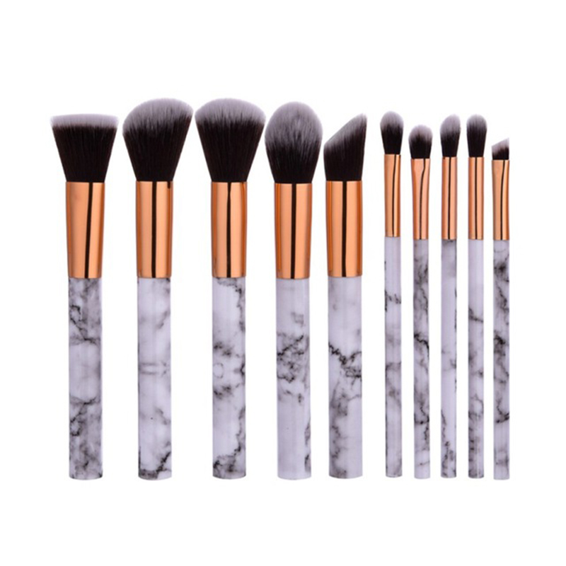 10 Πινέλα Μακιγιάζ με Εφέ Μάρμαρου Beautyware Εφέ Μάρμαρο Μαύρο