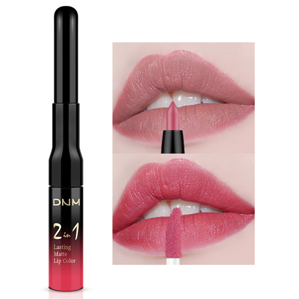 DNM 2 σε 1 Lip Gloss και Κραγιόν/Μολύβι για Περίγραμμα 0.2g +5g #9-Aunt Red