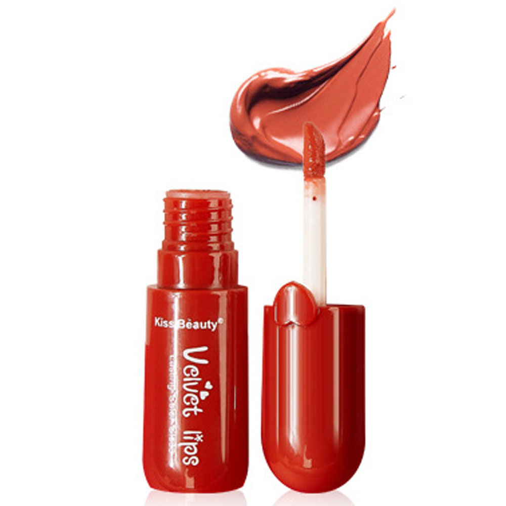 KISS BEAUTY Lip Gloss Διαρκείας σε Κόκκινη Συσκευασία 4ml by La Meila #Cinnamon