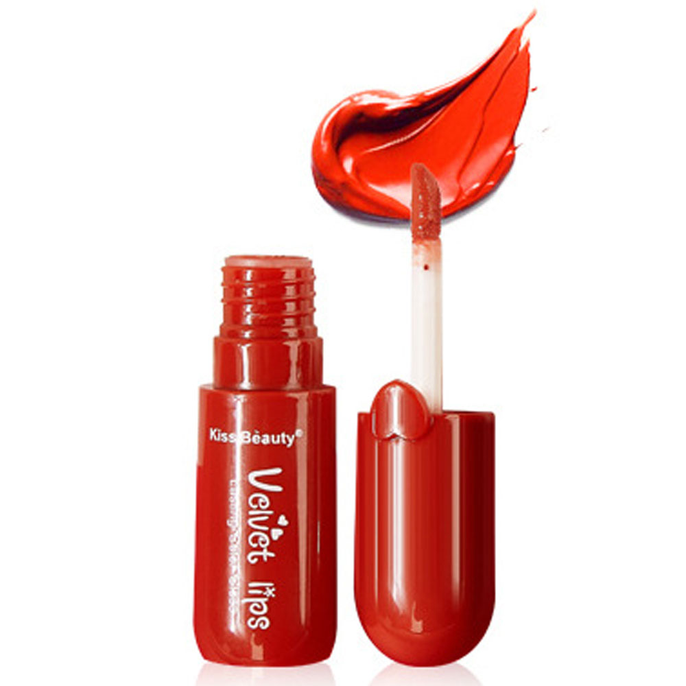 KISS BEAUTY Lip Gloss Διαρκείας σε Κόκκινη Συσκευασία 4ml by La Meila #Earl Grey Tea