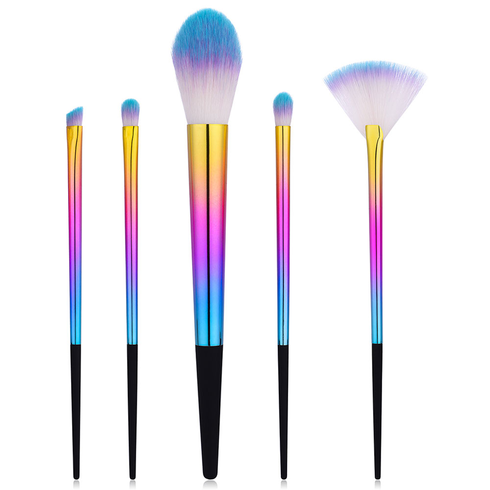5 Πινέλα Μακιγιάζ Rainbow Σετ 1