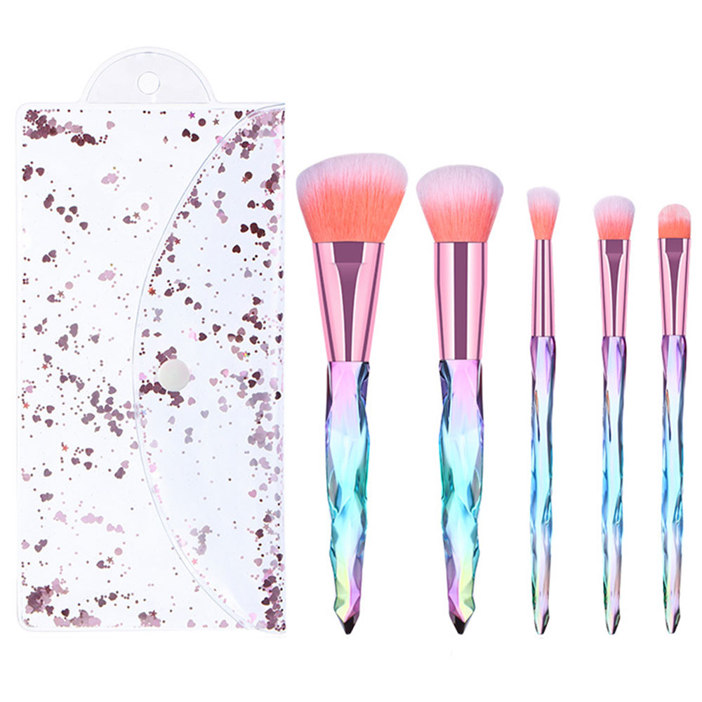 5 Πινέλα Μακιγιάζ σε Θήκη Beautyware Τυρκουάζ