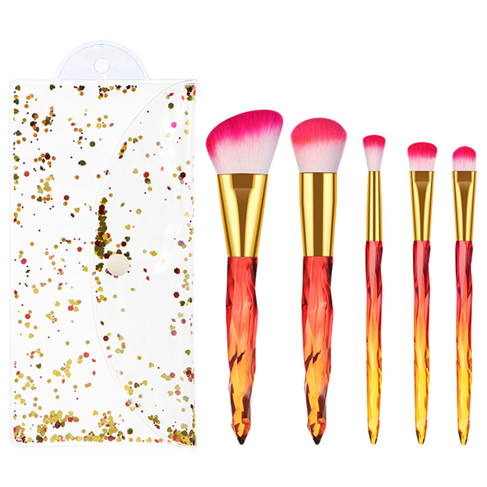 5 Πινέλα Μακιγιάζ σε Θήκη Beautyware Πορτοκαλί