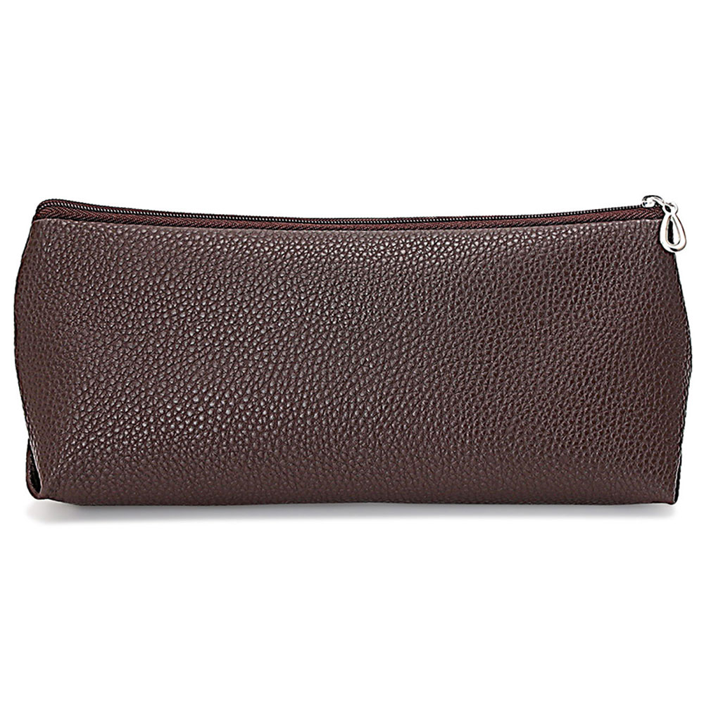 Eco Leather Νεσεσέρ Καλλυντικών με Φερμουάρ #Καφέ