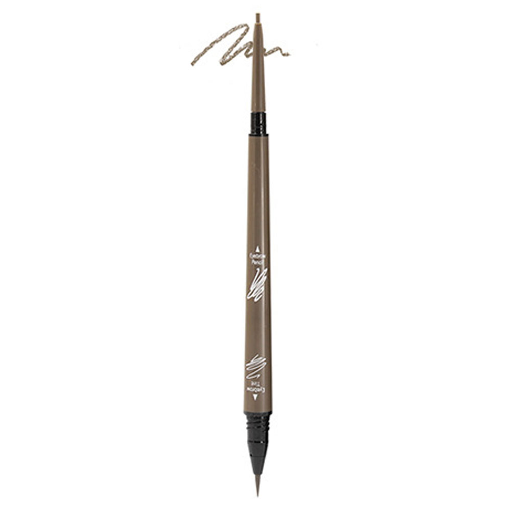 MUSIC FLOWER Μολύβι Φρυδιών με Άκρα Δύο Μεγεθών 16g 2#-Brown 7427258845086