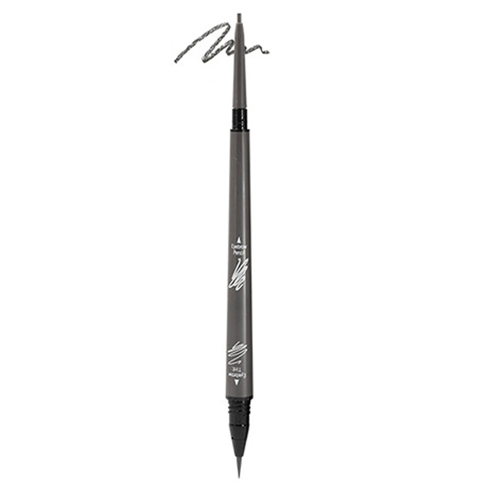 MUSIC FLOWER Μολύβι Φρυδιών με Άκρα Δύο Μεγεθών 16g 3#-Grey Black 7427258845093