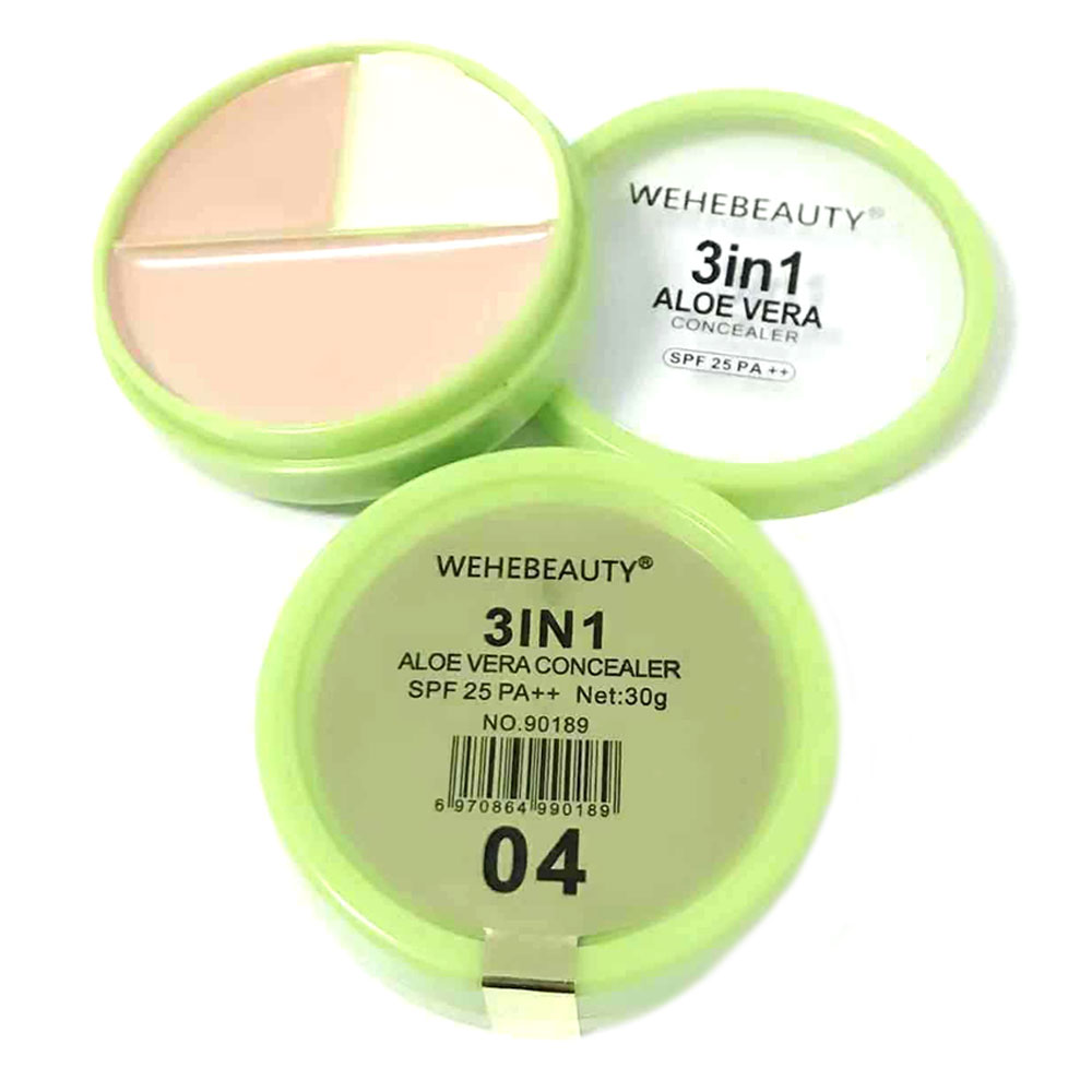WEHEBEAUTY Τρίχρωμο Κρεμώδες Foundation με Εκχύλισμα Αλόης & SPF25 30gr by La Meila #4