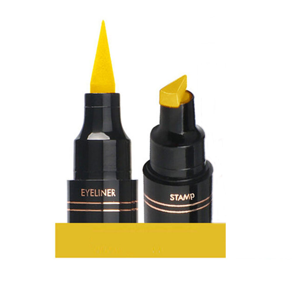 QIBEST Χρωματιστά Μαρκαδοράκια Eyeliner με Σφραγίδα Cat-Eye 15g by La Meila #3 Κίτρινο