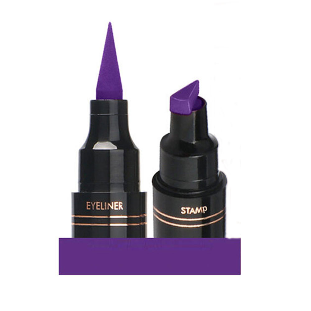 QIBEST Χρωματιστά Μαρκαδοράκια Eyeliner με Σφραγίδα Cat-Eye 15g by La Meila #9 Μοβ
